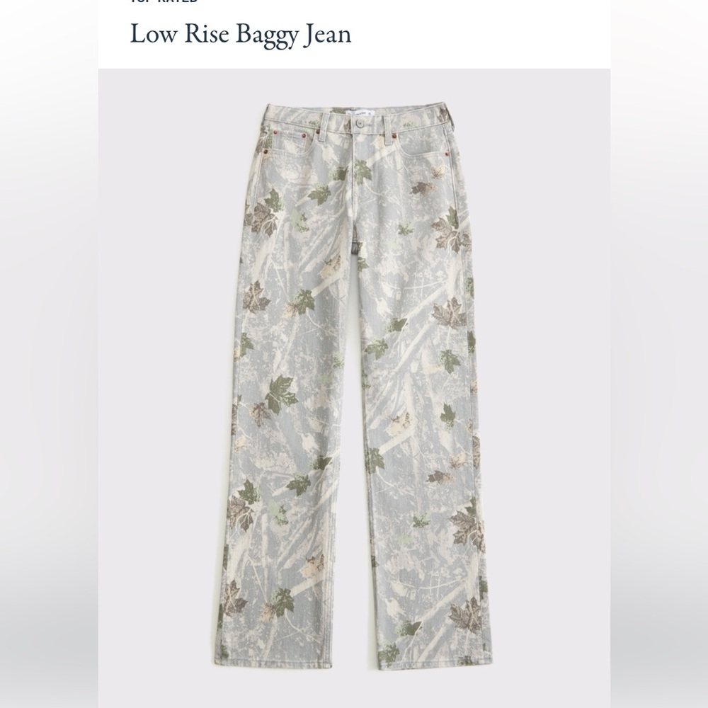 Abercrombie low rise baggy camo